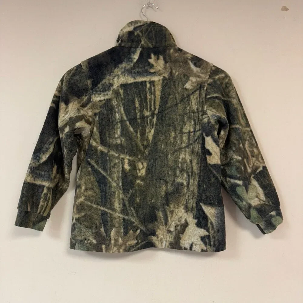 Columbia Camouflage Fleece Jacket Boy 8 Full-Zip Outdoors Hunting Warm Halloween